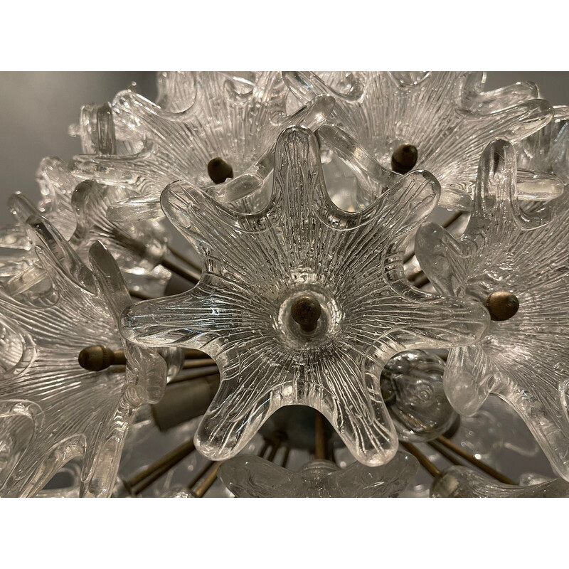 Lámpara vintage de cristal de Murano, años 60
