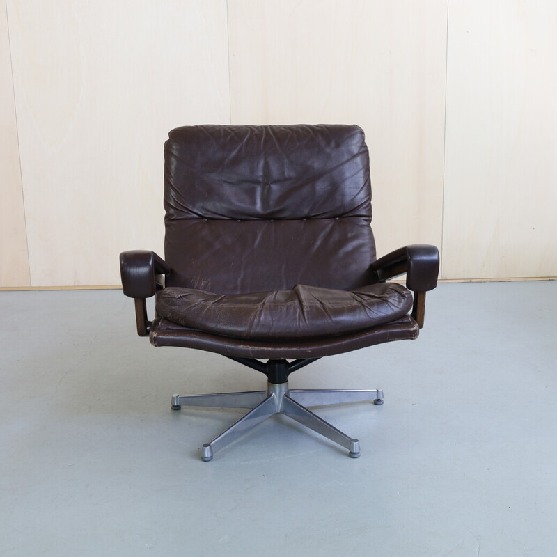 Vintage King armchair by André Vandenbeuck for Strässle, 1960s