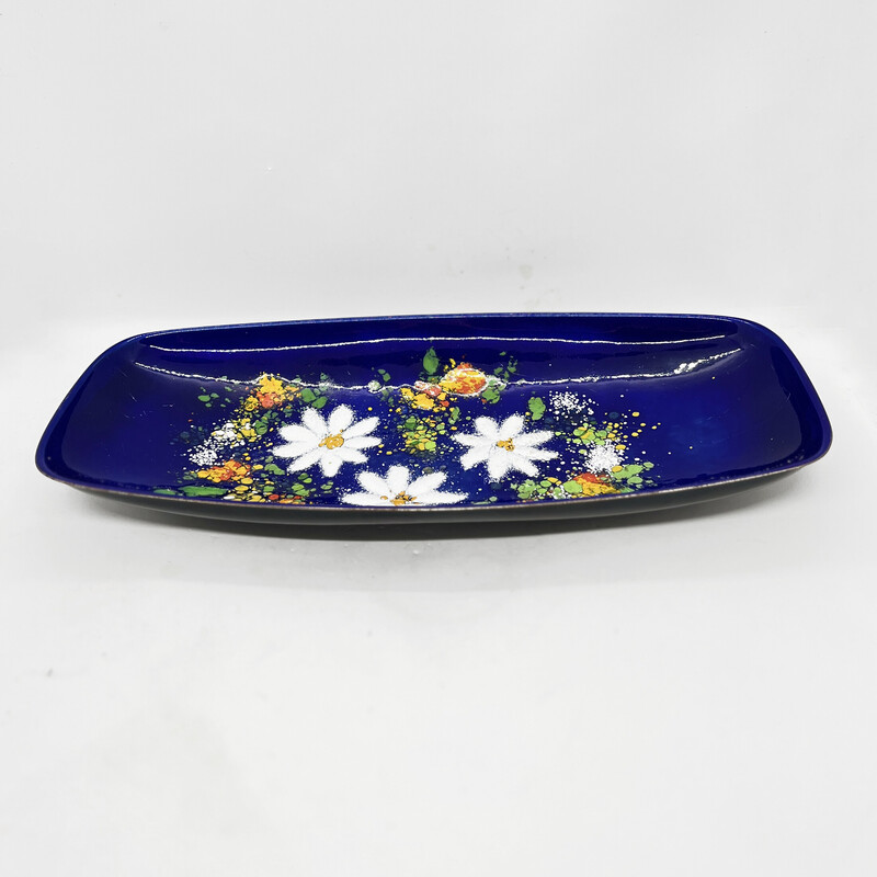 Vintage enameled platter, Germany 1960s