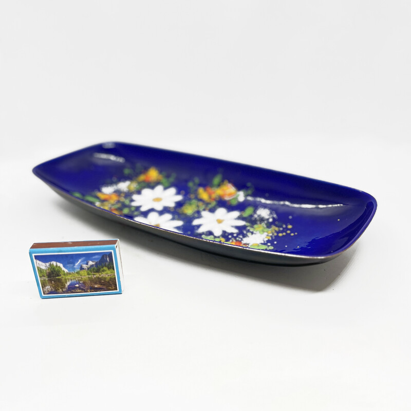 Vintage enameled platter, Germany 1960s