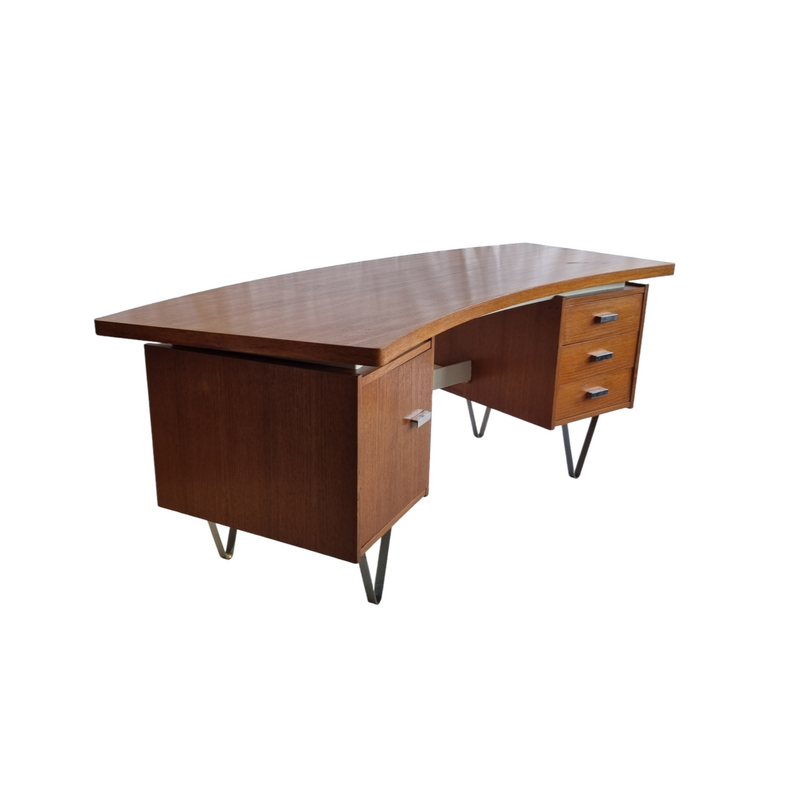 Bureau flottant vintage Boomerang par Tijsseling Nijkerk, Pays-Bas 1960