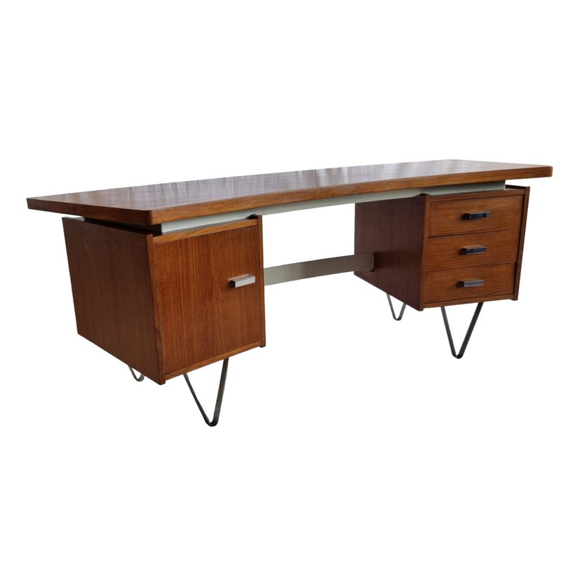 Vintage Boomerang floating desk by Tijsseling Nijkerk, Netherlands 1960s