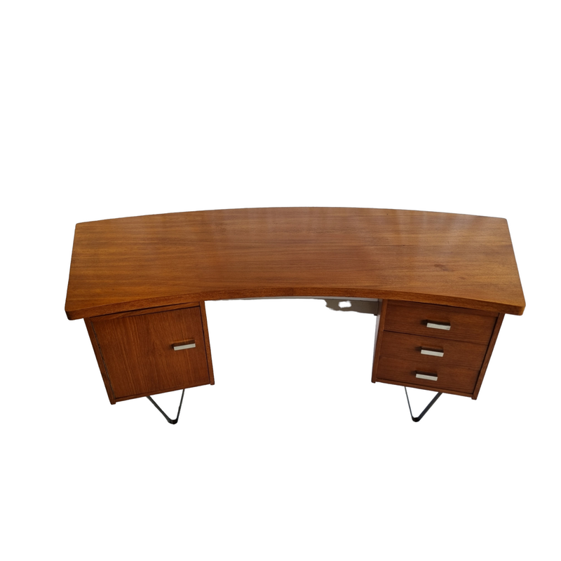 Vintage Boomerang floating desk by Tijsseling Nijkerk, Netherlands 1960s