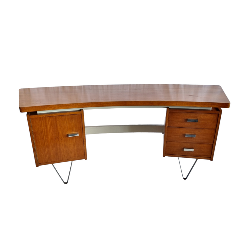 Bureau flottant vintage Boomerang par Tijsseling Nijkerk, Pays-Bas 1960