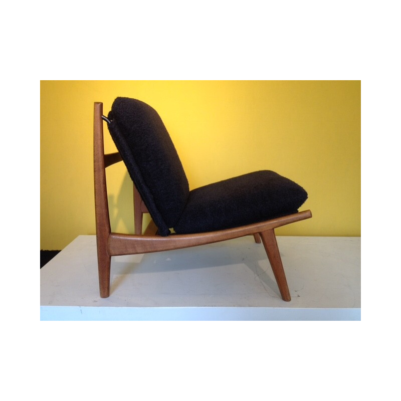 Vintage low chair by Jean-André Motte for Steiner - 1960s