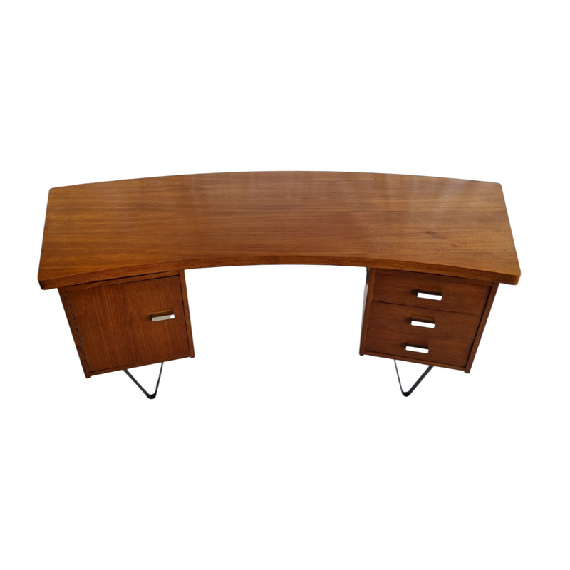 Vintage Boomerang floating desk by Tijsseling Nijkerk, Netherlands 1960s