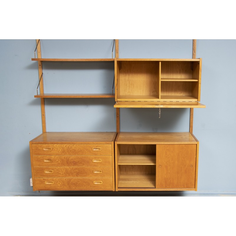 Danish mid century Ps Systems wall unit in oakwood by Peter Sorensen, 1960