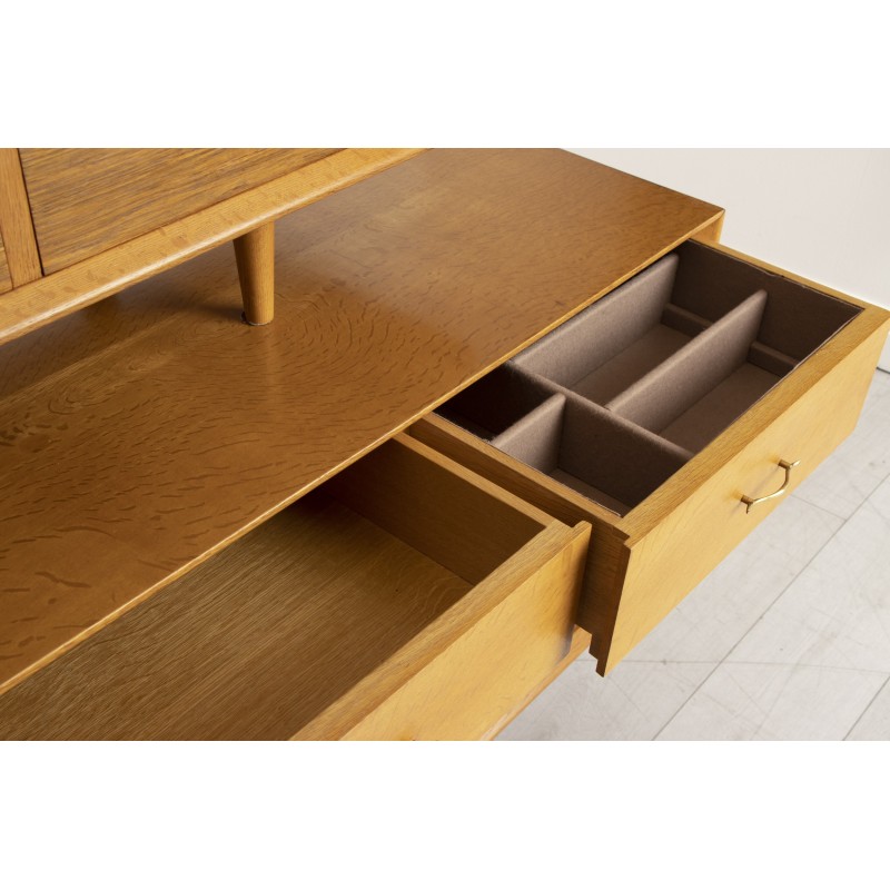 Mid century oakwood and walnut sideboard with removable top, 1960s