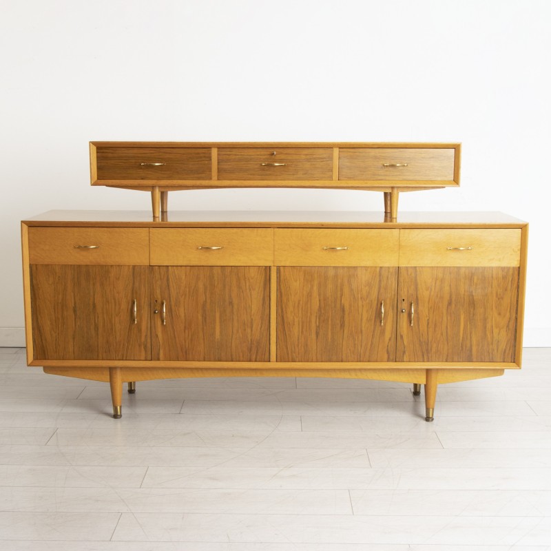 Mid century oakwood and walnut sideboard with removable top, 1960s