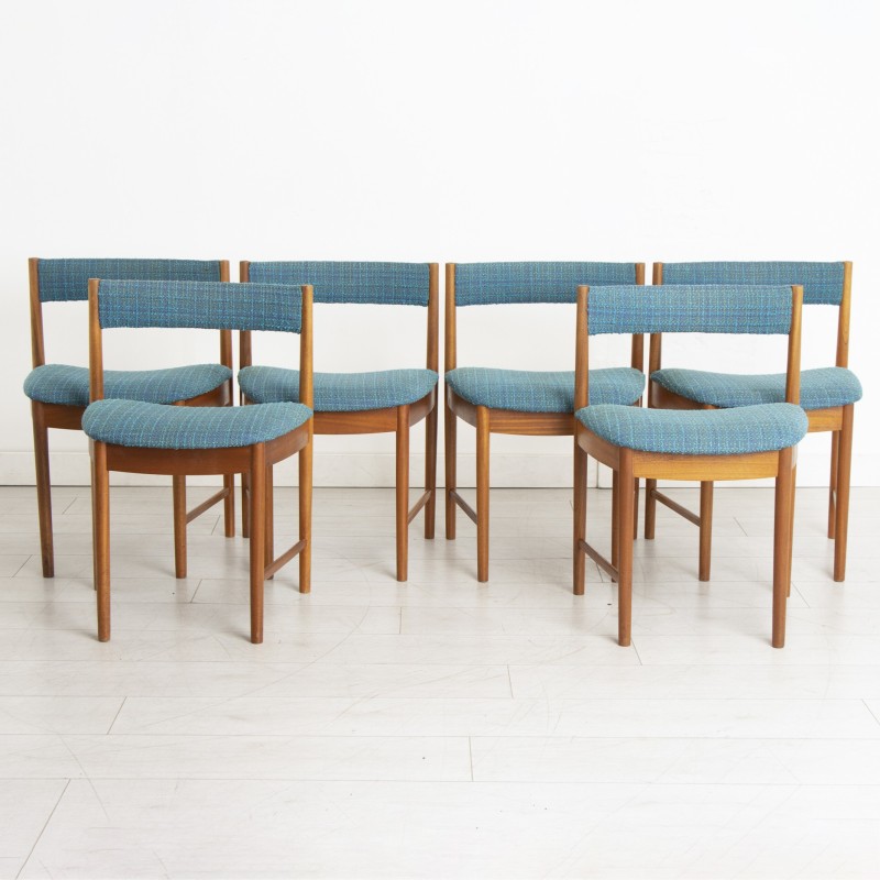 Set of 6 mid century teak dining chairs by McIntosh, Scotland 1960s