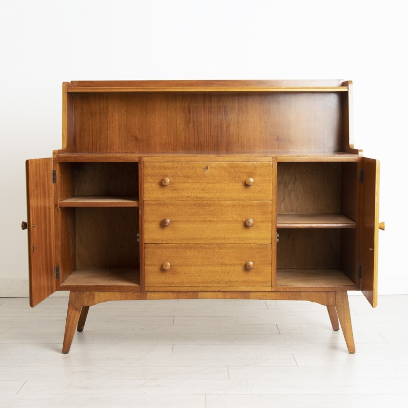 Mid century notenhouten highboard, 1960