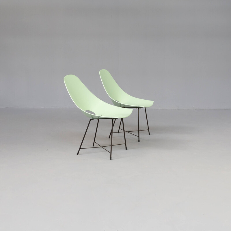 Pair of vintage chairs by Augusto Bozzi for Saporiti