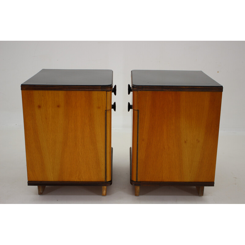 Pair of vintage night stands, Czechoslovakia 1950