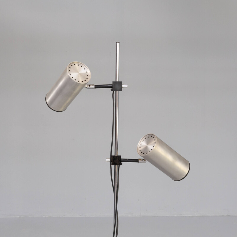 Vintage stainless steel floor lamp by Maria Pergay for Uginox