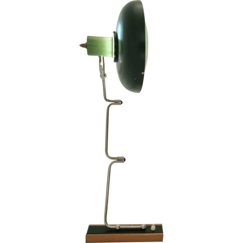 Mid-century Space Age adjustable dark and light green Ufo wall lamp by Lakro Amstelveen, 1960s