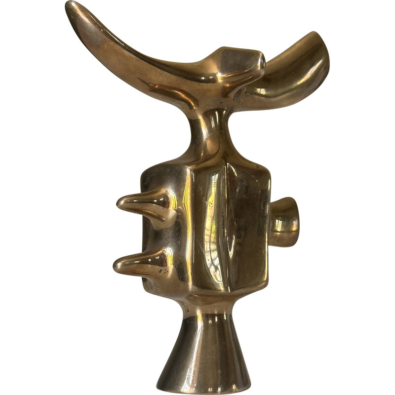 Vintage Skulptur der König aus Bronze von Victor roman, 1970