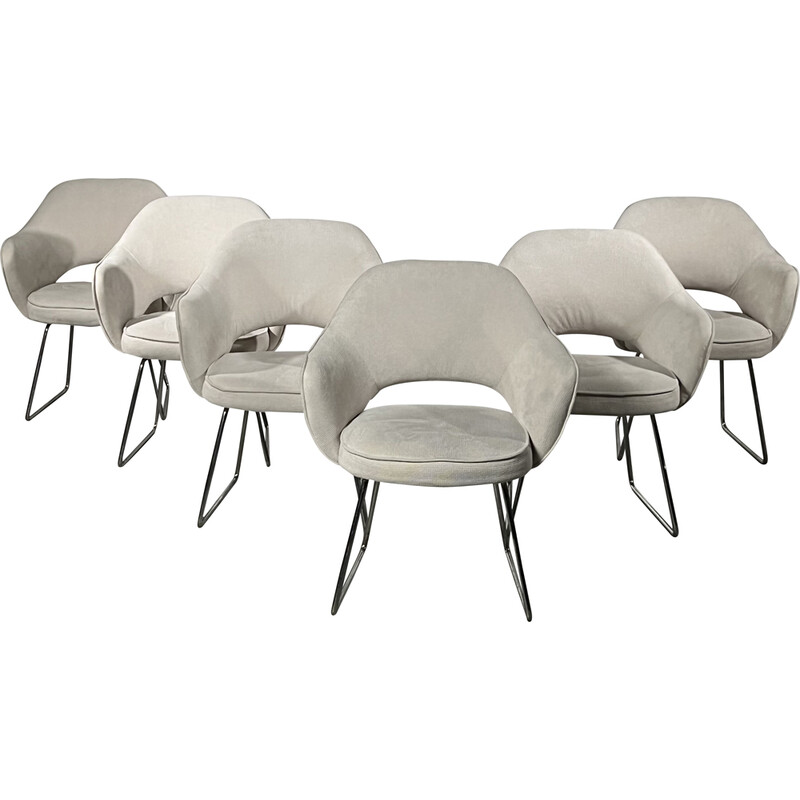 Ensemble de 6 chaises vintage par Eero Saarinen pour Unesco, 1957