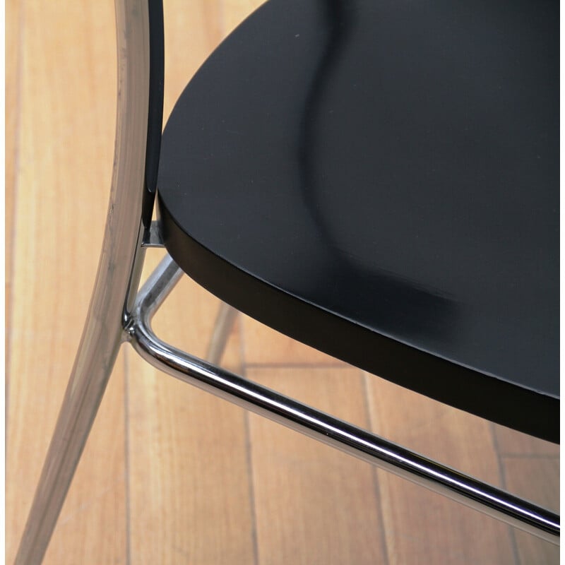 Chaise vintage en aluminium chromé par Segis