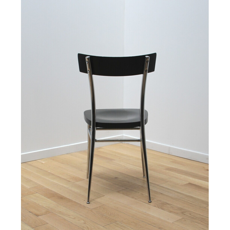 Vintage verchroomde aluminium stoel van Segis