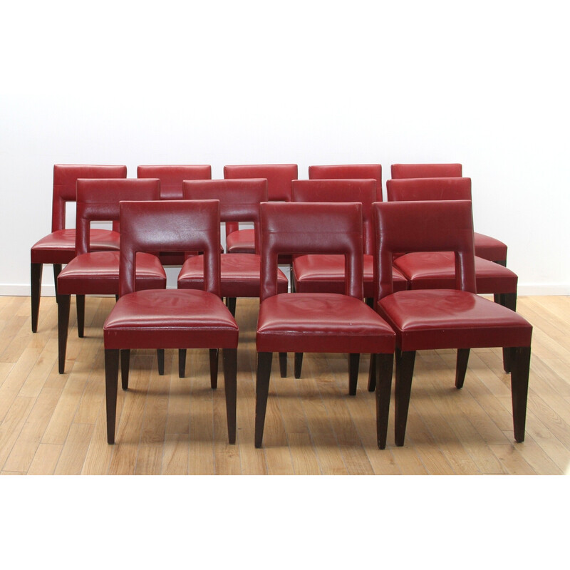 Set of 12 vintage Maïko chairs by Philippe Hurel