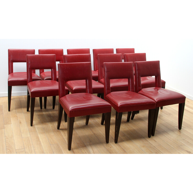 Set of 12 vintage Maïko chairs by Philippe Hurel