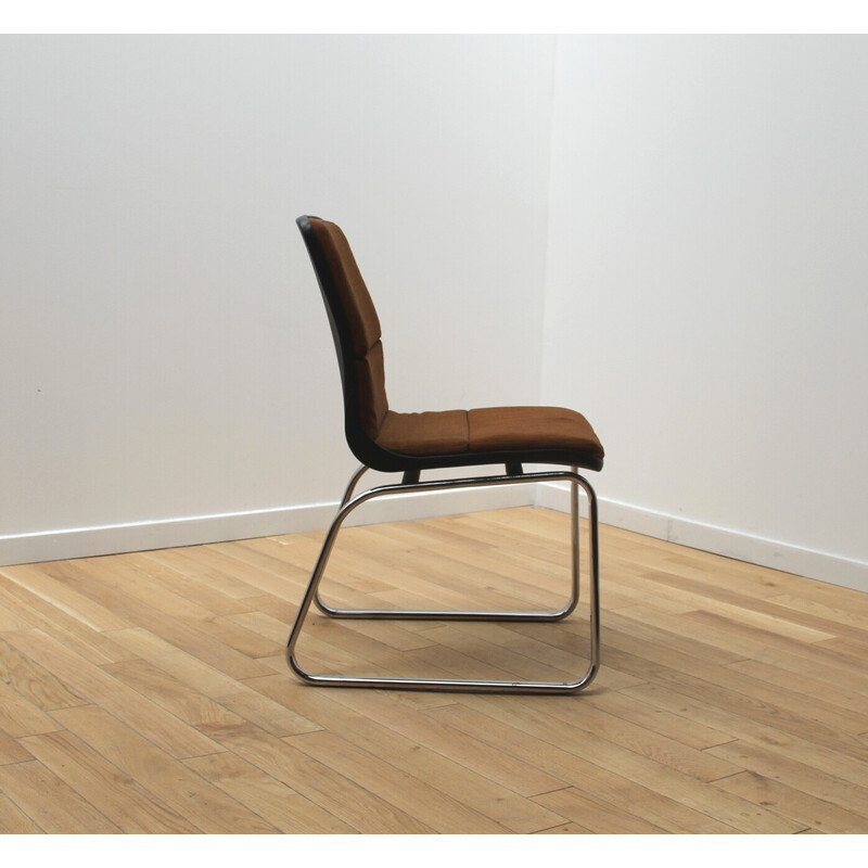 Vintage chrome-plated aluminum office chair by Sedus