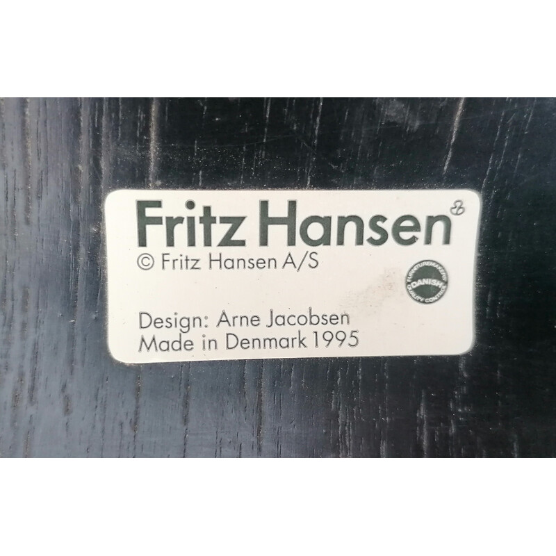 Juego de 7 sillas vintage 3107 de Arne Jacobsen para Fritz Hansen