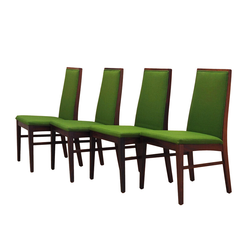 Conjunto de 4 cadeiras dinamarquesas vintage em pau-rosa da Dyrlund, anos 70