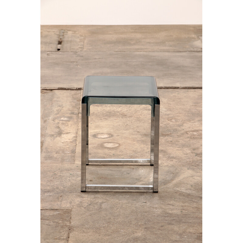 Vintage plexiglas side table by Marc Berthier, France 1960s