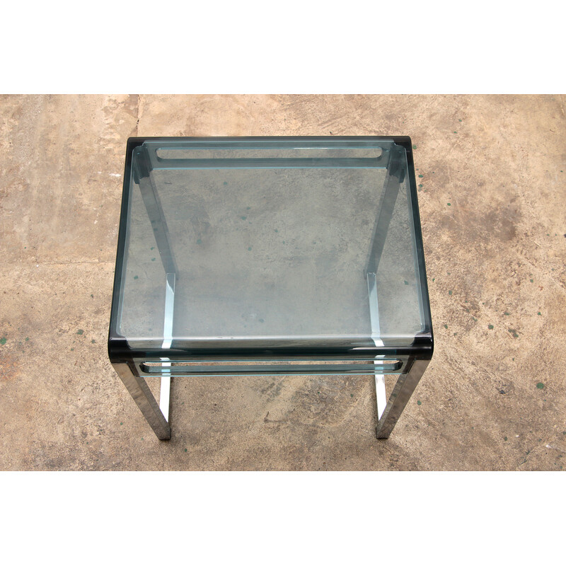 Vintage plexiglas side table by Marc Berthier, France 1960s