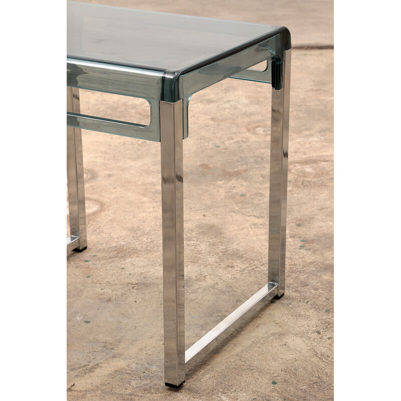 Vintage plexiglas side table by Marc Berthier, France 1960s