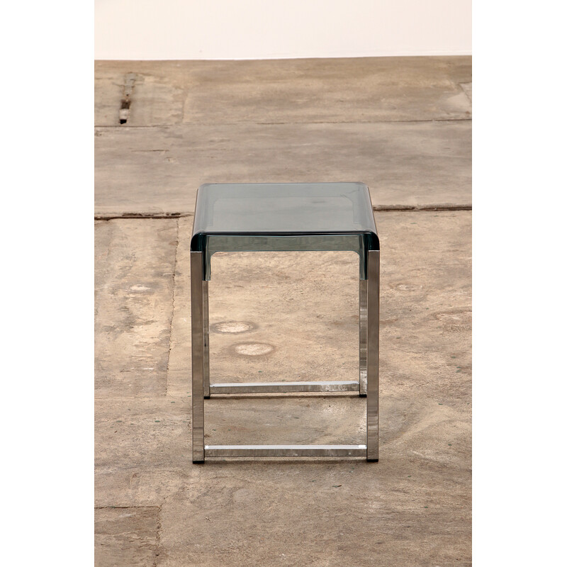 Vintage plexiglas side table by Marc Berthier, France 1960s