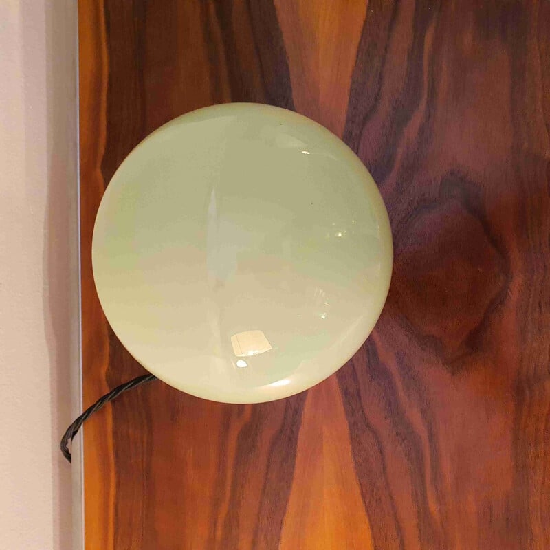 Vintage table lamp in green opal