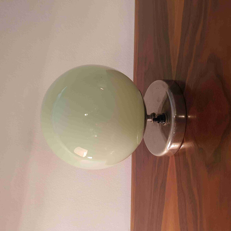 Lampe de table vintage en opale vert