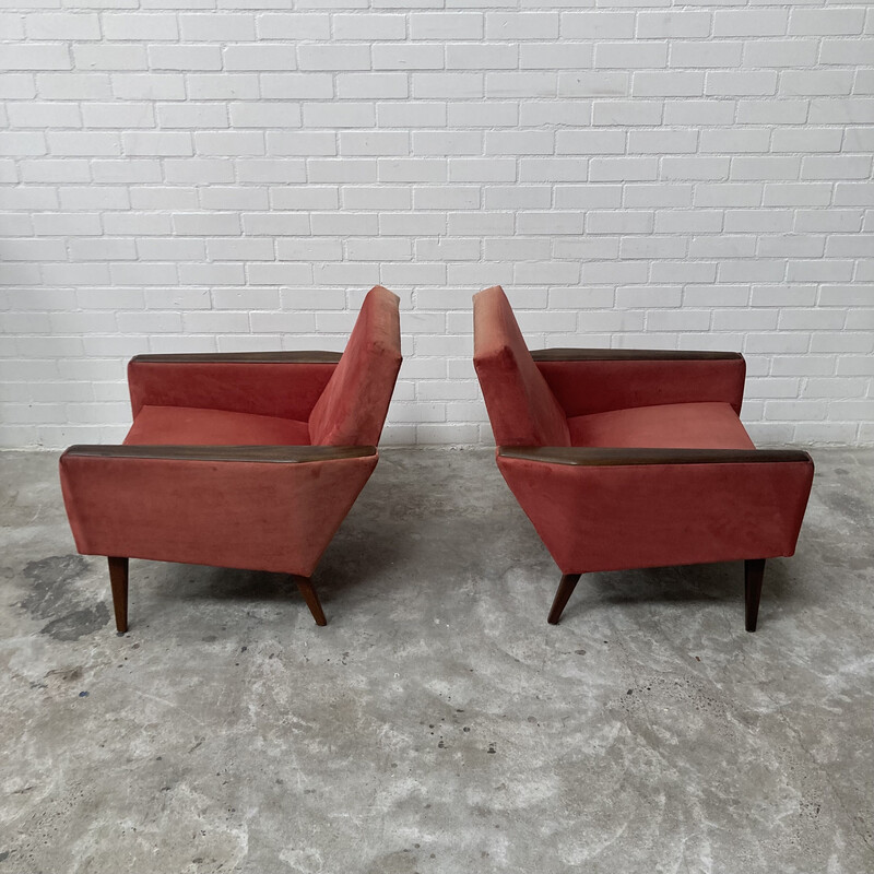 Paar vintage Deense fauteuils, 1960