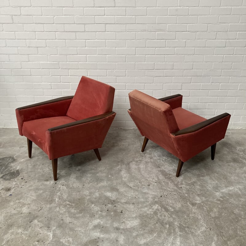 Pair of vintage danish armchairs, 1960s