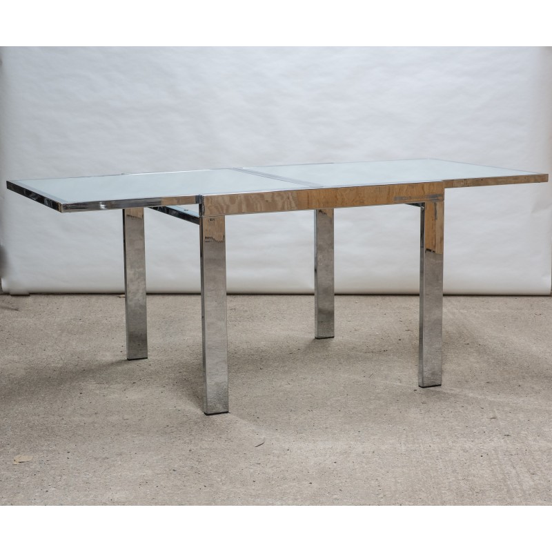 Table Tu30 vintage en chrome et verre dépoli par Cees Braakman pour Pastoe, Pays-Bas
