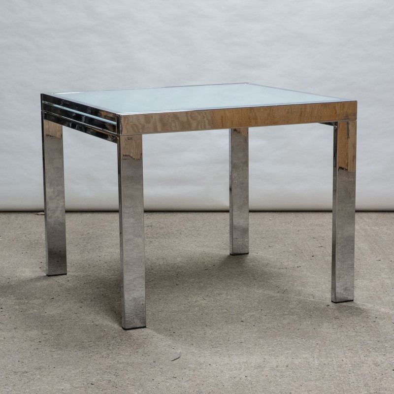 Tu30 vintage table in chrome and frosted glass by Cees Braakman for Pastoe, Netherlands