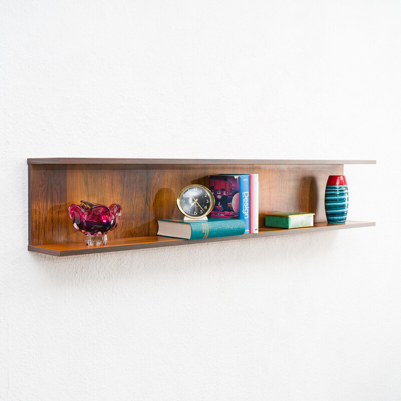 Vintage wall shelf in rosewood, 1960s