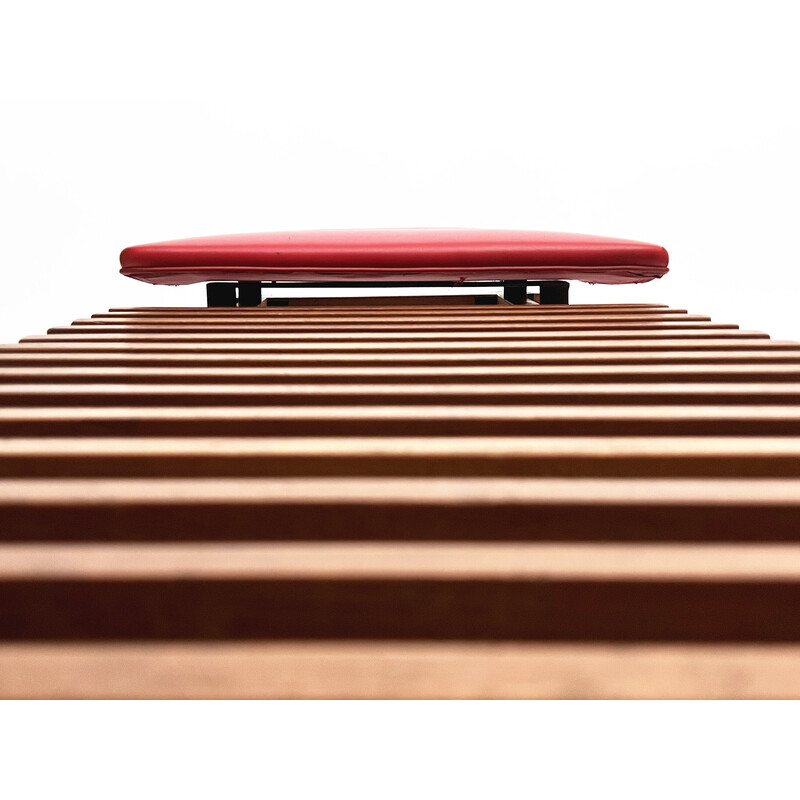 Vintage teak bench by Inge and Luciano Rubino for Apec