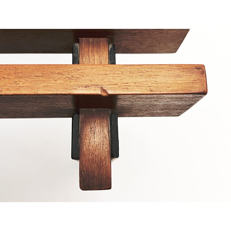 Vintage teak bench by Inge and Luciano Rubino for Apec
