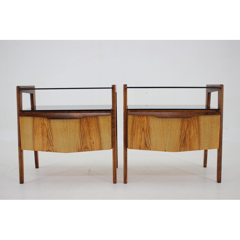 Pair of vintage night stands, Czechoslovakia 1960s