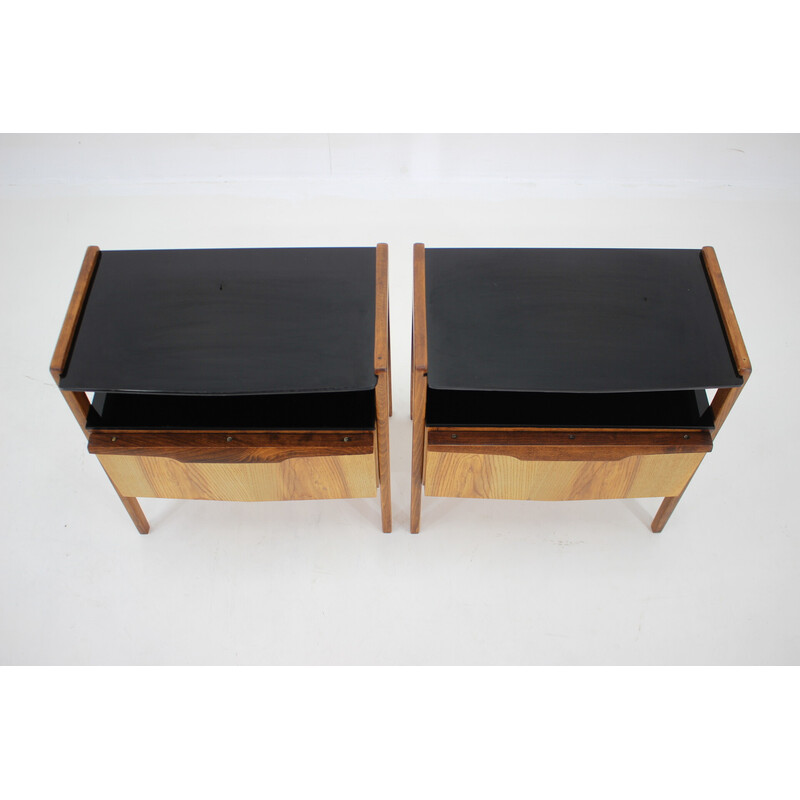 Pair of vintage night stands, Czechoslovakia 1960s