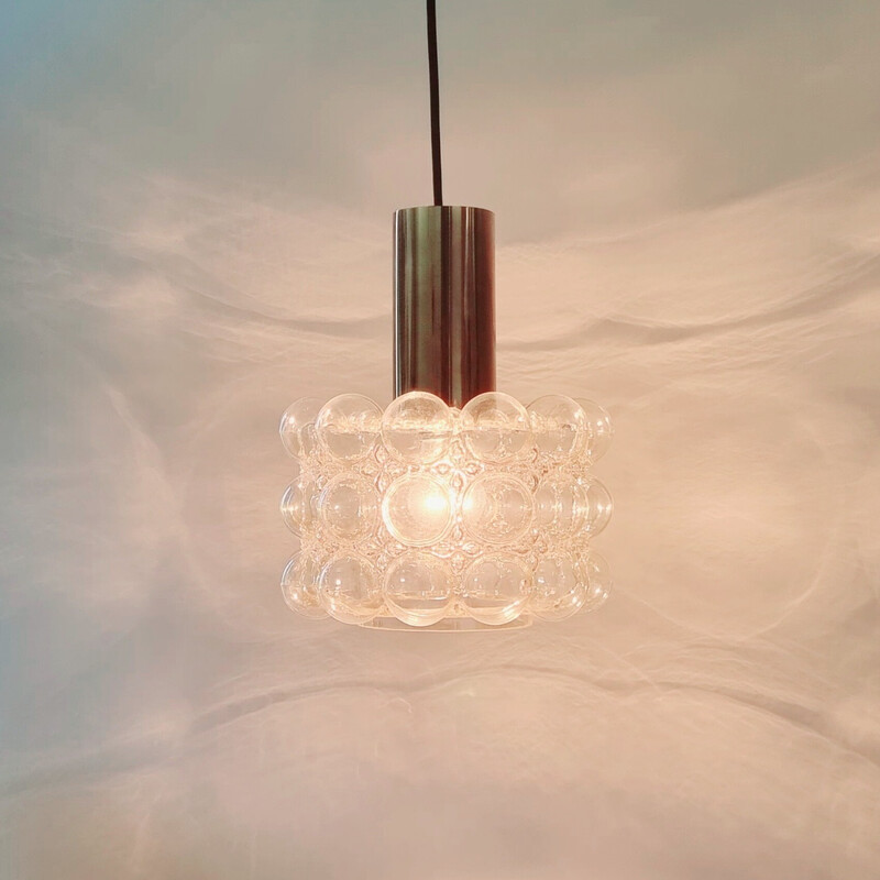 Mid-century bubble glass ceiling lamp by Helena Tynell for Limburg, Germany 1960s