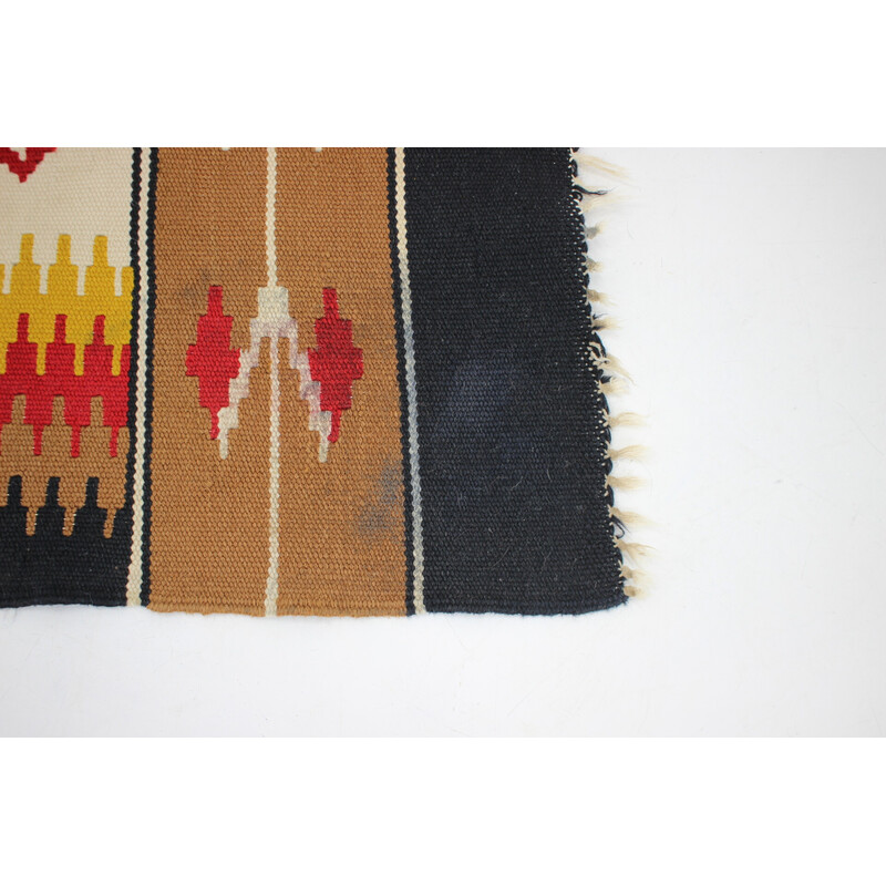 Vintage wool Kilim rug, Czechoslovakia 1960s