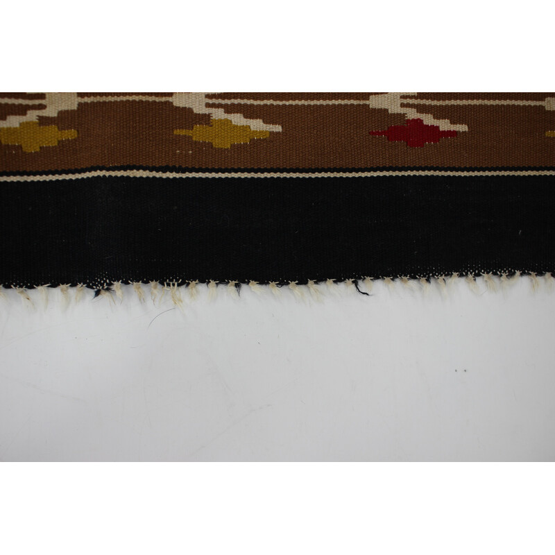 Vintage wool Kilim rug, Czechoslovakia 1960s