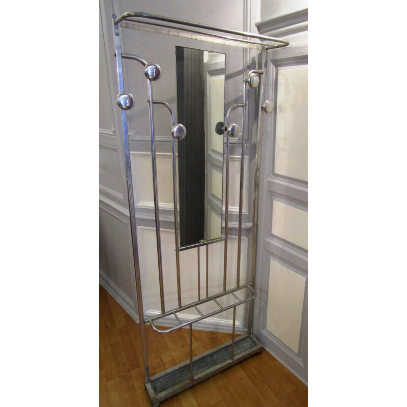 Vintage aluminium coat rack - 1940s