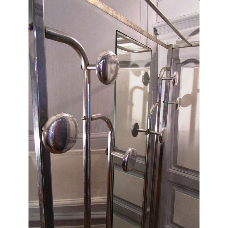 Vintage aluminium coat rack - 1940s