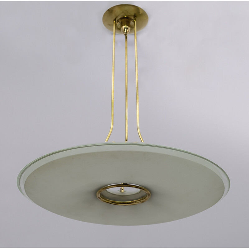 Lustre italiano de meados do século por Max Ingrand para Fontana Arte, 1950s