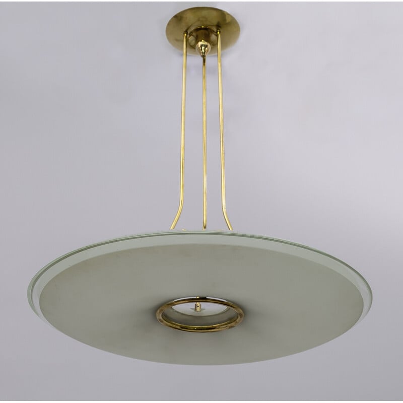 Mid-century Italian chandelier by Max Ingrand for Fontana Arte, 1950s